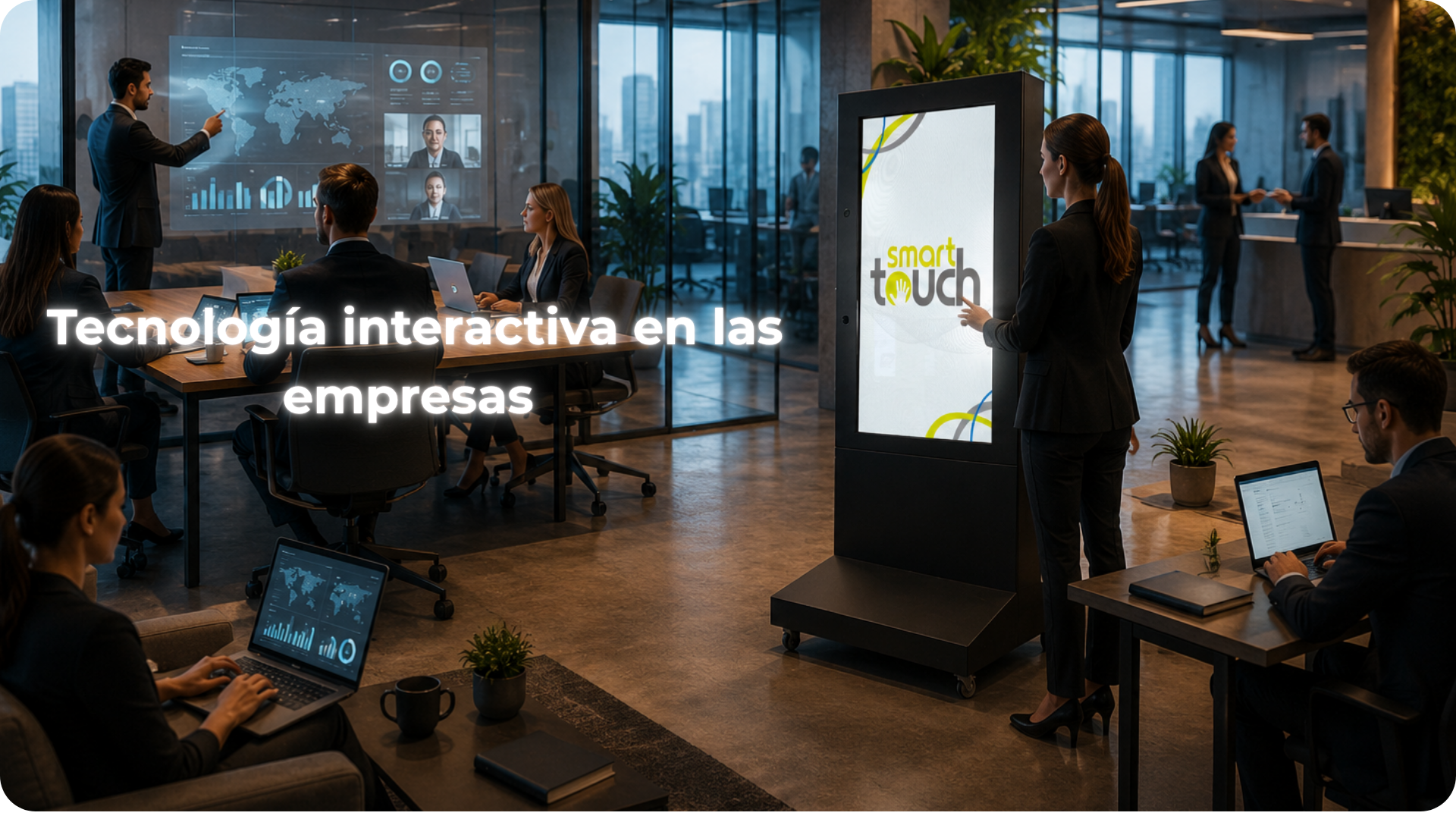 Impulsa la comunicación, la colaboración y la productividad en tu empresa con tecnología interactiva..